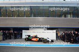 The launch of the new Sahara Force India F1 VJM07.  28.01.2014. Formula One Testing, Day One, Jerez, Spain.