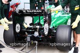 Marcus Ericsson (SWE) Caterham CT05 - rear wing and rear diffuser detail. 28.01.2014. Formula One Testing, Day One, Jerez, Spain.