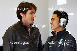 (L to R): Bruce Jouanny (FRA) Driver Coach with Jazeman Jaafar (MAL) Mercedes AMG F1. 28.01.2014. Formula One Testing, Day One, Jerez, Spain.