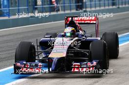 Jean-Eric Vergne (FRA) Scuderia Toro Rosso STR9. 28.01.2014. Formula One Testing, Day One, Jerez, Spain.