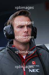 Giedo van der Garde (NLD) Sauber Reserve Driver. 29.01.2014. Formula One Testing, Day Two, Jerez, Spain.