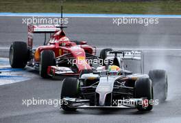 Esteban Gutierrez (MEX), Sauber F1 Team and Kimi Raikkonen (FIN), Scuderia Ferrari  29.01.2014. Formula One Testing, Day Two, Jerez, Spain.