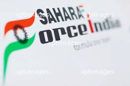 Sahara Force India F1 Team logo. 29.01.2014. Formula One Testing, Day Two, Jerez, Spain.