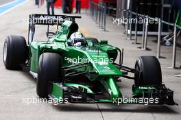 Marcus Ericsson (SWE) Caterham CT05. 29.01.2014. Formula One Testing, Day Two, Jerez, Spain.