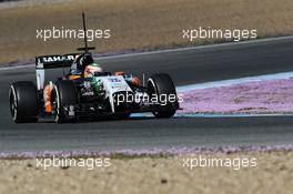 Sergio Perez (MEX) Sahara Force India F1 VJM07. 29.01.2014. Formula One Testing, Day Two, Jerez, Spain.