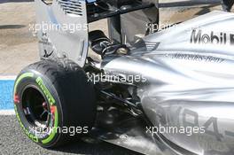 McLaren MP4-29 rear suspension detail. 29.01.2014. Formula One Testing, Day Two, Jerez, Spain.