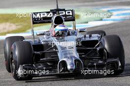 Jenson Button (GBR) McLaren MP4-29. 29.01.2014. Formula One Testing, Day Two, Jerez, Spain.
