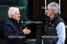(L to R): Charlie Whiting (GBR) FIA Delegate with Damon Hill (GBR) Sky Sports Presenter. 29.01.2014. Formula One Testing, Day Two, Jerez, Spain.