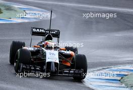 Sergio Perez (MEX), Sahara Force India  29.01.2014. Formula One Testing, Day Two, Jerez, Spain.