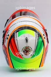 The helmet of Sergio Perez (MEX) Sahara Force India F1. 29.01.2014. Formula One Testing, Day Two, Jerez, Spain.