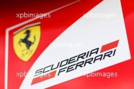Ferrari logo. 29.01.2014. Formula One Testing, Day Two, Jerez, Spain.