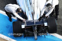 McLaren MP4-29 rear wing detail. 29.01.2014. Formula One Testing, Day Two, Jerez, Spain.