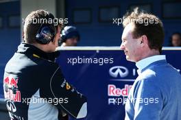 Christian Horner (GBR) Red Bull Racing Team Principal (Right). 29.01.2014. Formula One Testing, Day Two, Jerez, Spain.