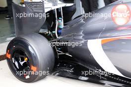 Sauber C33 rear suspension detail. 29.01.2014. Formula One Testing, Day Two, Jerez, Spain.