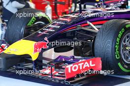 Red Bull Racing RB10 front wing and nosecone detail. 29.01.2014. Formula One Testing, Day Two, Jerez, Spain.