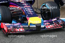 Red Bull Racing RB10 front wing and nosecone detail. 29.01.2014. Formula One Testing, Day Two, Jerez, Spain.