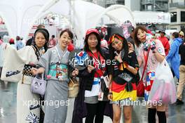 Fans and atmosphere. 05.10.2014. Formula 1 World Championship, Rd 15, Japanese Grand Prix, Suzuka, Japan, Race Day.