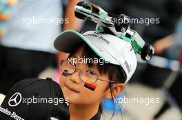 A young Nico Rosberg (GER) Mercedes AMG F1 fan. 02.10.2014. Formula 1 World Championship, Rd 15, Japanese Grand Prix, Suzuka, Japan, Preparation Day.