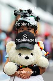 A young Nico Rosberg (GER) Mercedes AMG F1 fan. 02.10.2014. Formula 1 World Championship, Rd 15, Japanese Grand Prix, Suzuka, Japan, Preparation Day.