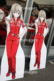 Ferrari cut outs. 02.10.2014. Formula 1 World Championship, Rd 15, Japanese Grand Prix, Suzuka, Japan, Preparation Day.