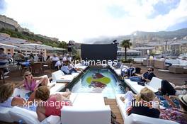 The pool on the Red Bull Energy Station. 23.05.2014. Formula 1 World Championship, Rd 6, Monaco Grand Prix, Monte Carlo, Monaco, Friday.