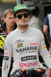 Sergio Perez (MEX) Sahara Force India F1. 25.05.2014. Formula 1 World Championship, Rd 6, Monaco Grand Prix, Monte Carlo, Monaco, Race Day.