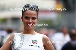 Grid girl. 25.05.2014. Formula 1 World Championship, Rd 6, Monaco Grand Prix, Monte Carlo, Monaco, Race Day.