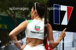 Grid girl. 25.05.2014. Formula 1 World Championship, Rd 6, Monaco Grand Prix, Monte Carlo, Monaco, Race Day.