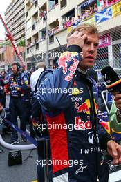 Sebastian Vettel (GER) Red Bull Racing on the grid. 25.05.2014. Formula 1 World Championship, Rd 6, Monaco Grand Prix, Monte Carlo, Monaco, Race Day.