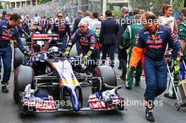 Jean-Eric Vergne (FRA) Scuderia Toro Rosso STR9 on the grid. 25.05.2014. Formula 1 World Championship, Rd 6, Monaco Grand Prix, Monte Carlo, Monaco, Race Day.