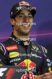 Daniel Ricciardo (AUS) Red Bull Racing in the FIA Press Conference. 25.05.2014. Formula 1 World Championship, Rd 6, Monaco Grand Prix, Monte Carlo, Monaco, Race Day.