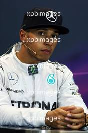 Lewis Hamilton (GBR) Mercedes AMG F1 in the FIA Press Conference. 25.05.2014. Formula 1 World Championship, Rd 6, Monaco Grand Prix, Monte Carlo, Monaco, Race Day.