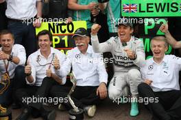Race winner Nico Rosberg (GER) Mercedes AMG F1 celebrates with the team. 25.05.2014. Formula 1 World Championship, Rd 6, Monaco Grand Prix, Monte Carlo, Monaco, Race Day.