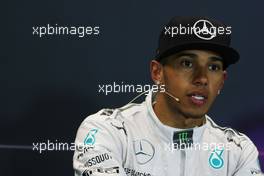 Lewis Hamilton (GBR) Mercedes AMG F1 in the FIA Press Conference. 25.05.2014. Formula 1 World Championship, Rd 6, Monaco Grand Prix, Monte Carlo, Monaco, Race Day.