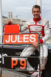 Jules Bianchi (FRA) Marussia F1 Team celebrates his and the team's first F1 points. 25.05.2014. Formula 1 World Championship, Rd 6, Monaco Grand Prix, Monte Carlo, Monaco, Race Day.