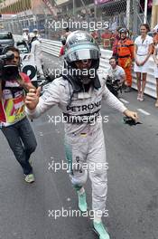 Race winner Nico Rosberg (GER) Mercedes AMG F1 celebrates in parc ferme. 25.05.2014. Formula 1 World Championship, Rd 6, Monaco Grand Prix, Monte Carlo, Monaco, Race Day.