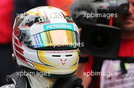 Lewis Hamilton (GBR) Mercedes AMG F1 in parc ferme. 25.05.2014. Formula 1 World Championship, Rd 6, Monaco Grand Prix, Monte Carlo, Monaco, Race Day.