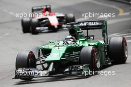 Kamui Kobayashi (JPN) Caterham CT05. 25.05.2014. Formula 1 World Championship, Rd 6, Monaco Grand Prix, Monte Carlo, Monaco, Race Day.