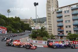 Fernando Alonso (ESP) Ferrari F14-T at the start of the race. 25.05.2014. Formula 1 World Championship, Rd 6, Monaco Grand Prix, Monte Carlo, Monaco, Race Day.