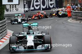 Nico Rosberg (GER) Mercedes AMG F1 W05. 25.05.2014. Formula 1 World Championship, Rd 6, Monaco Grand Prix, Monte Carlo, Monaco, Race Day.