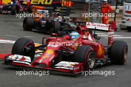 Fernando Alonso (ESP) Ferrari F14-T. 25.05.2014. Formula 1 World Championship, Rd 6, Monaco Grand Prix, Monte Carlo, Monaco, Race Day.