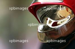 Lewis Hamilton (GBR) Mercedes AMG F1 W05 reflected through a fireman's helmet visor. 25.05.2014. Formula 1 World Championship, Rd 6, Monaco Grand Prix, Monte Carlo, Monaco, Race Day.