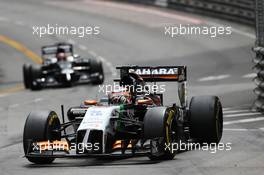 Nico Hulkenberg (GER) Sahara Force India F1 VJM07. 25.05.2014. Formula 1 World Championship, Rd 6, Monaco Grand Prix, Monte Carlo, Monaco, Race Day.