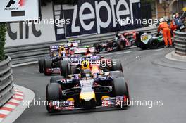 Sebastian Vettel (GER) Red Bull Racing RB10. 25.05.2014. Formula 1 World Championship, Rd 6, Monaco Grand Prix, Monte Carlo, Monaco, Race Day.