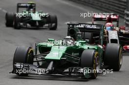 Kamui Kobayashi (JPN) Caterham CT05. 25.05.2014. Formula 1 World Championship, Rd 6, Monaco Grand Prix, Monte Carlo, Monaco, Race Day.
