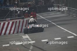 Adrian Sutil (GER) Sauber C33 crashed out of the race. 25.05.2014. Formula 1 World Championship, Rd 6, Monaco Grand Prix, Monte Carlo, Monaco, Race Day.