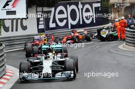 Lewis Hamilton (GBR) Mercedes AMG F1 W05. 25.05.2014. Formula 1 World Championship, Rd 6, Monaco Grand Prix, Monte Carlo, Monaco, Race Day.