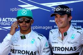 Lewis Hamilton (GBR), Mercedes AMG F1 Team and Nico Rosberg (GER), Mercedes AMG F1 Team  24.05.2014. Formula 1 World Championship, Rd 6, Monaco Grand Prix, Monte Carlo, Monaco, Qualifying Day