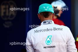 Lewis Hamilton (GBR) Mercedes AMG F1 in parc ferme. 24.05.2014. Formula 1 World Championship, Rd 6, Monaco Grand Prix, Monte Carlo, Monaco, Qualifying Day