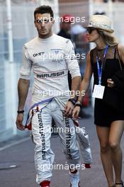 Jules Bianchi (FRA) Marussia F1 Team with his girlfriend Camille Marchetti (FRA). 24.05.2014. Formula 1 World Championship, Rd 6, Monaco Grand Prix, Monte Carlo, Monaco, Qualifying Day